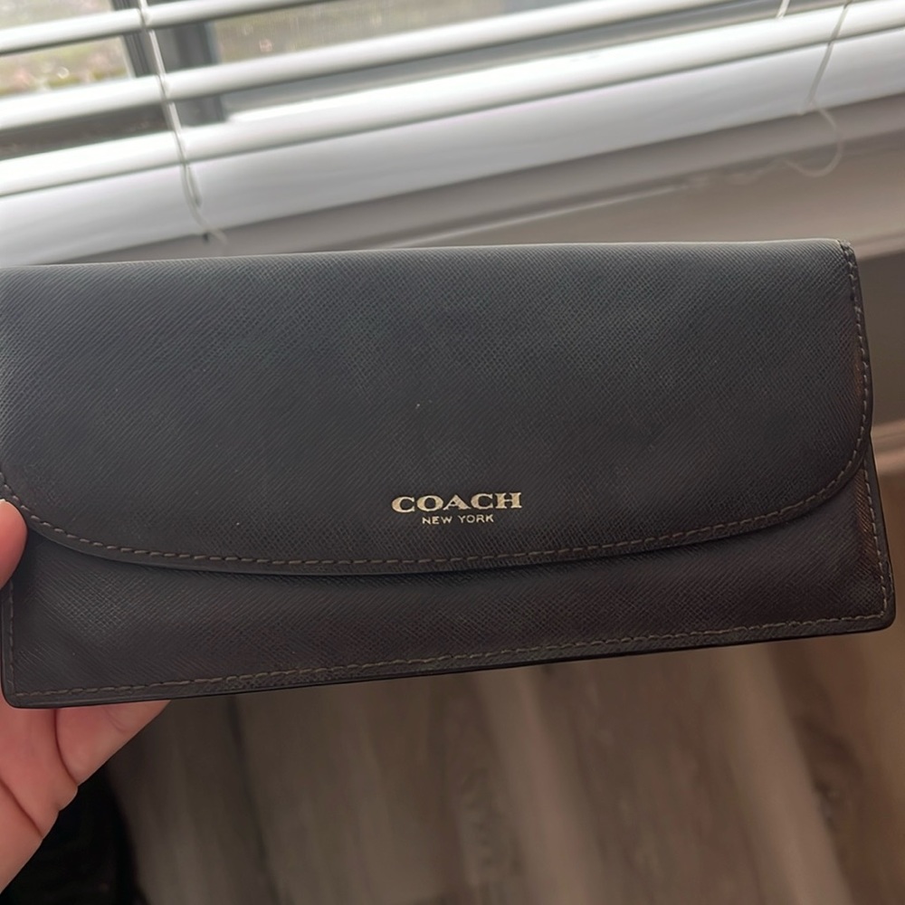 Coach brown fold wallet